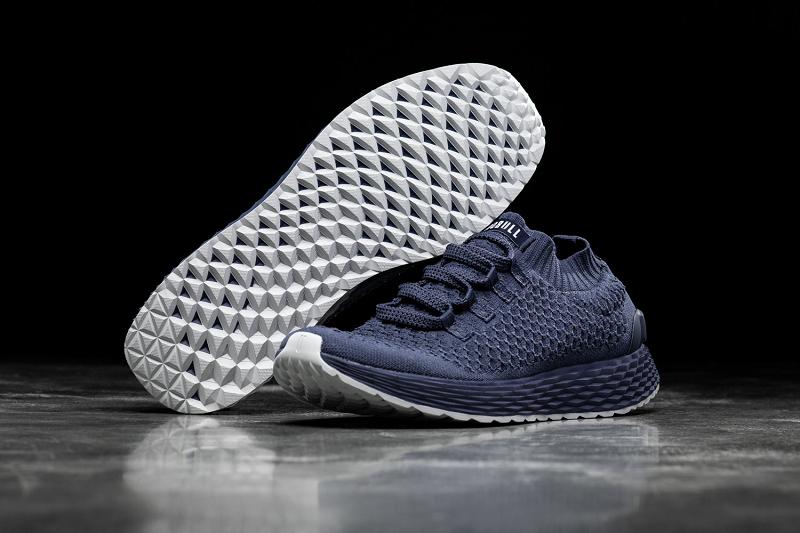 Men's Nobull Reflective Knit Running Shoes Navy | SG Z2032U